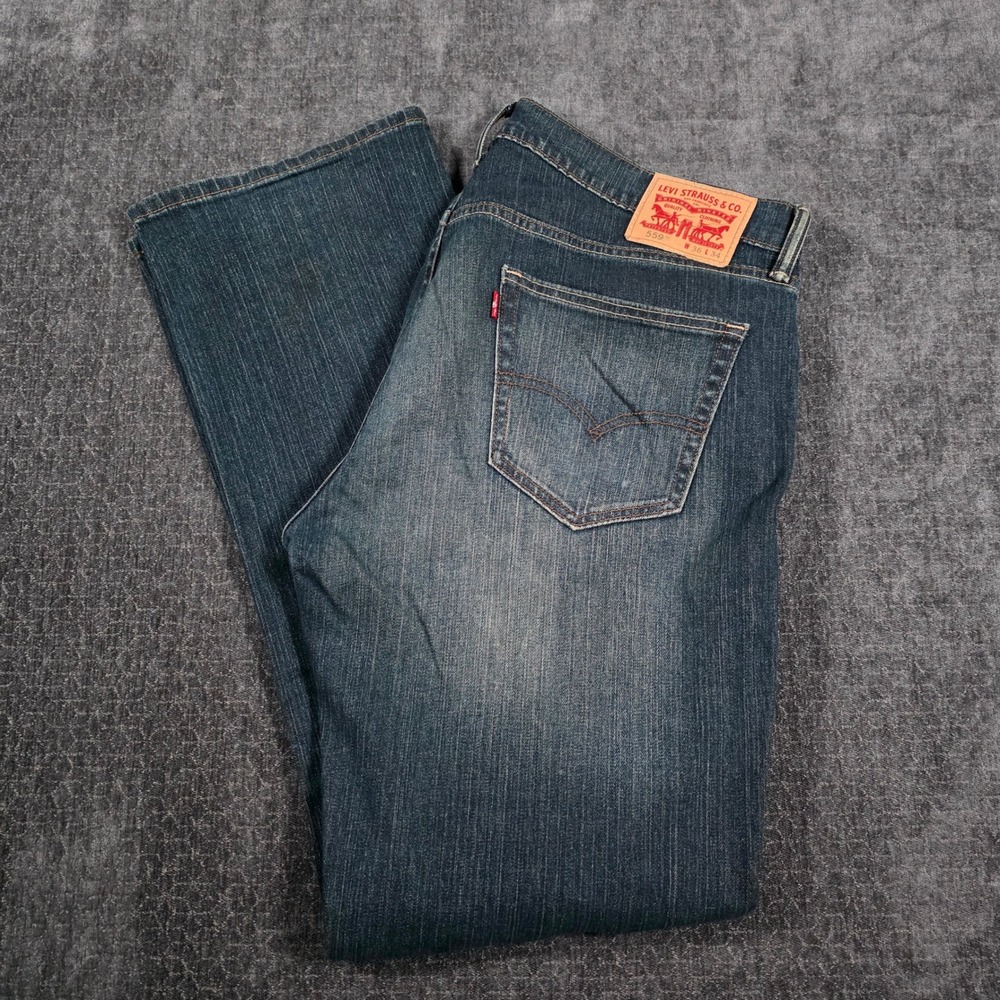 Levis 559 Relaxed Straight Jeans Mens 36x34 Fits 40x33 Dark Wash Fade Denim Pant